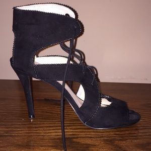 Black Suede Nine West Heels